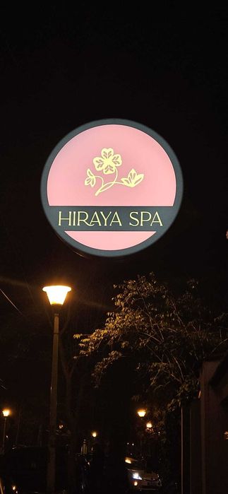 Caseta luminoasa rotunda, dubla fata personalizata -  60 cm