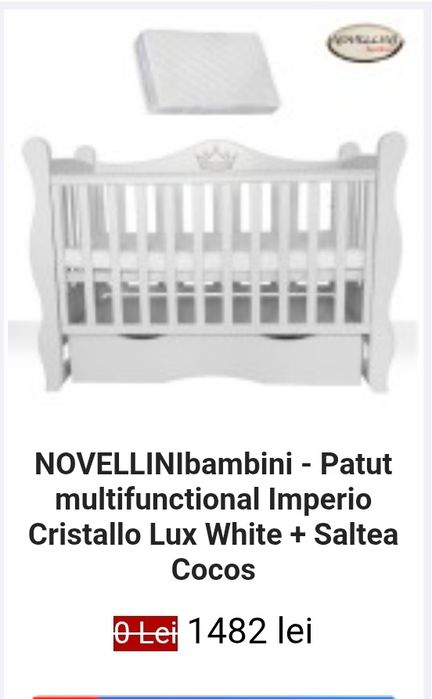 Vând set bebelusi Novellini Imperial cristal lux