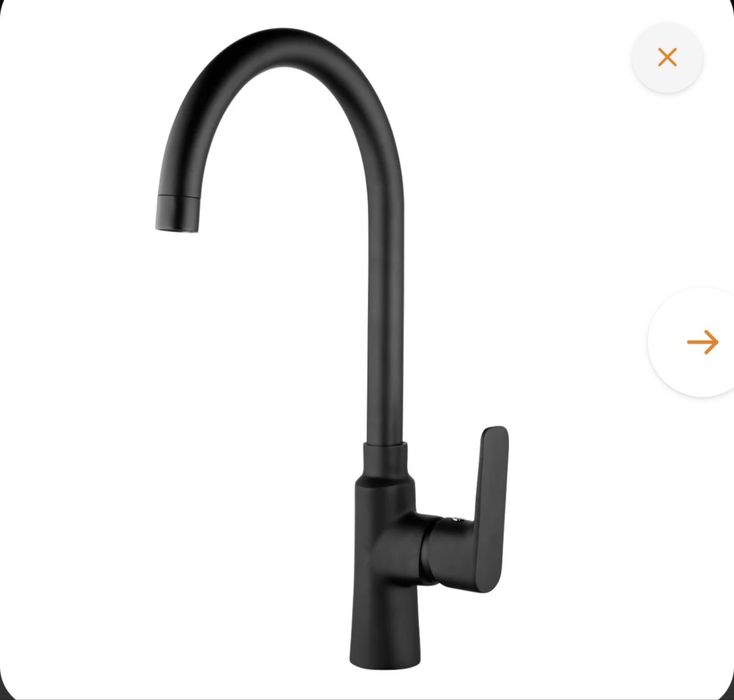 Едноръкохватков смесител за кухня Cascada Life Black