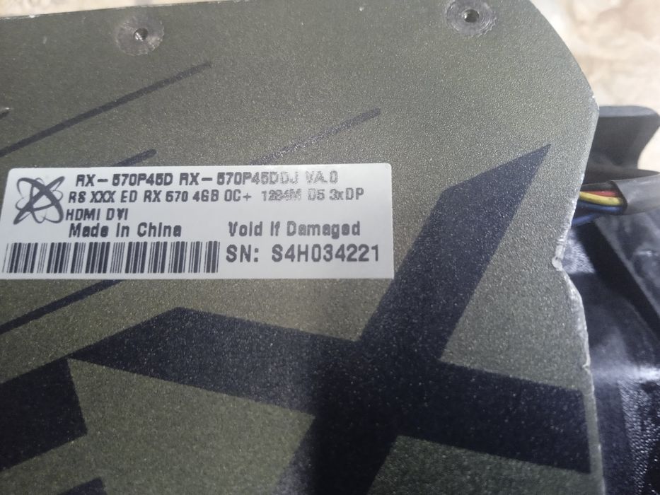 Xfx  RX570 4gb zor sostoyaniya
