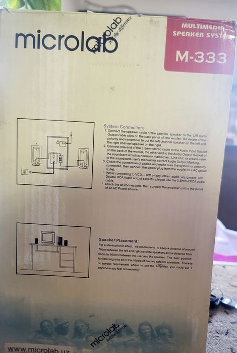 В новом состоянии мочный усилитель 2мя колонками в полном комплекте