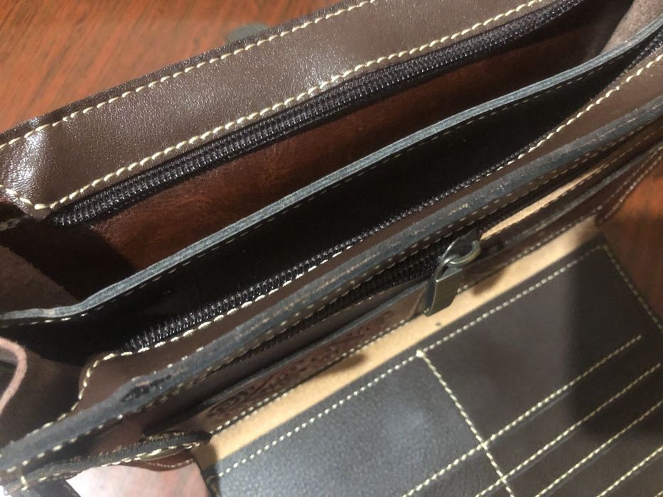 Кожаная мужская барсетка (сумочка, клатч)