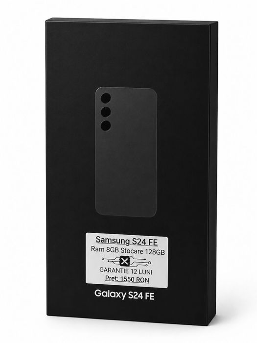 Samsung Galaxy S24 FE Black 128 GB Impecabil/Garantie 24 luni/Factura/Rate/ Avans 0