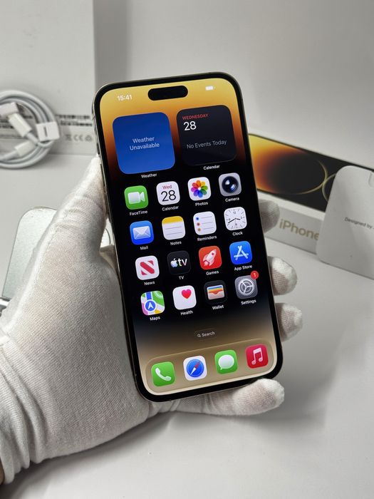 iPhone 14 Pro Max, 128GB, Gold, 100% батерия, ОТЛИЧЕН, 1г. ГАРАНЦИЯ!