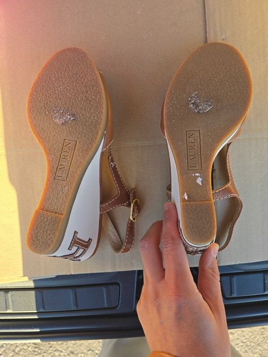 Sandale cu platforma Ralph Lauren
