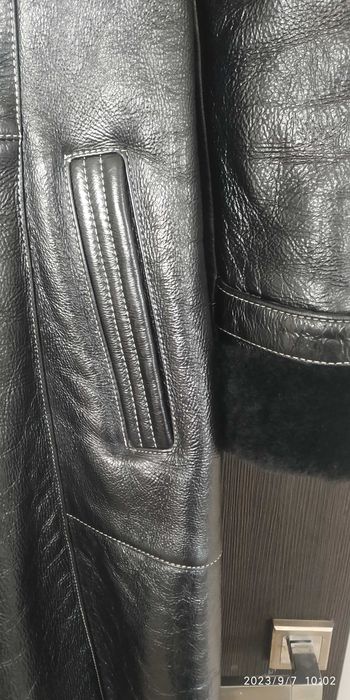 Кожаная дубленка