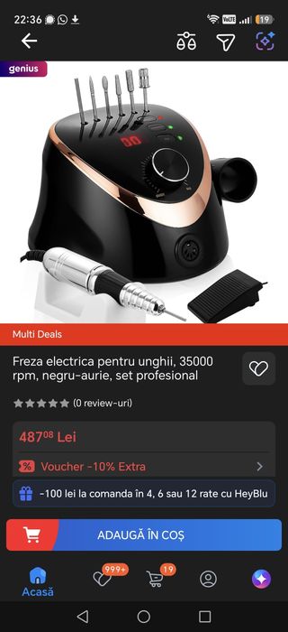 Freza profesionala pentru unghii gel