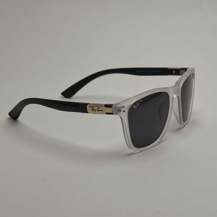 Слънчеви очила с Поляризация Ray Ban Wayfarer Унискес Бели Черни