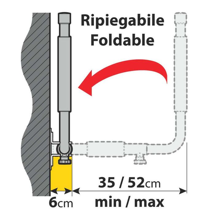 Телескопична стойка за стена за автобокс багажник Nordrive