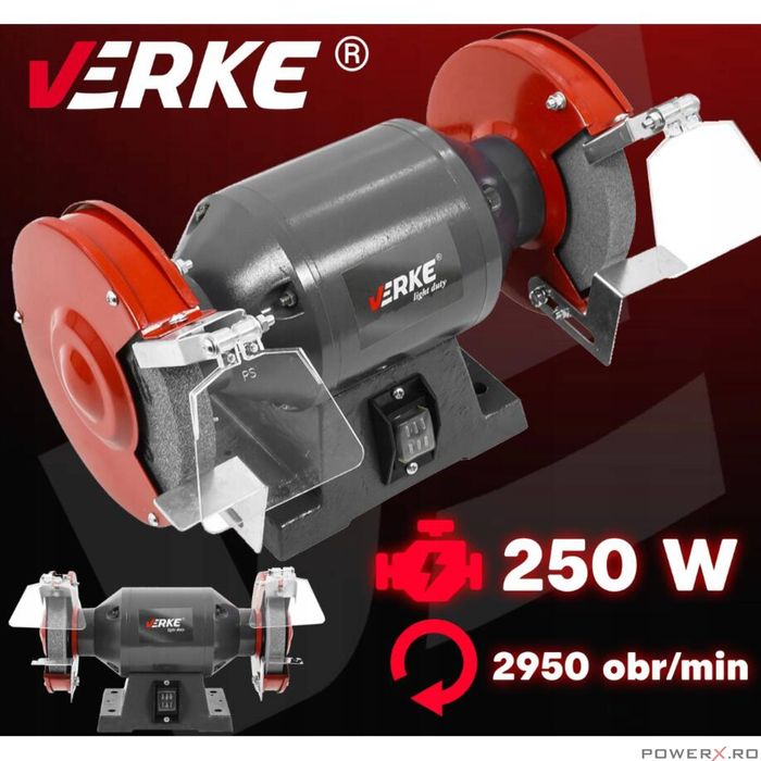 Polizor de banc cu 2 pietre 150 mm 250 W, Verke