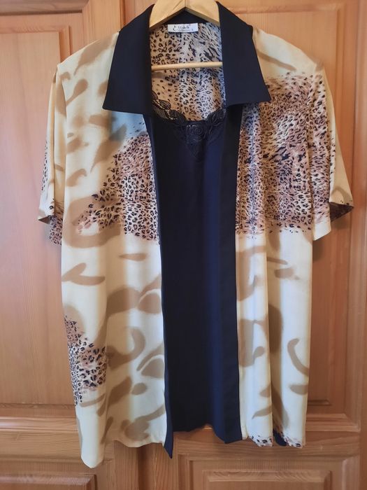 Blazer elegant animal print mărimea L