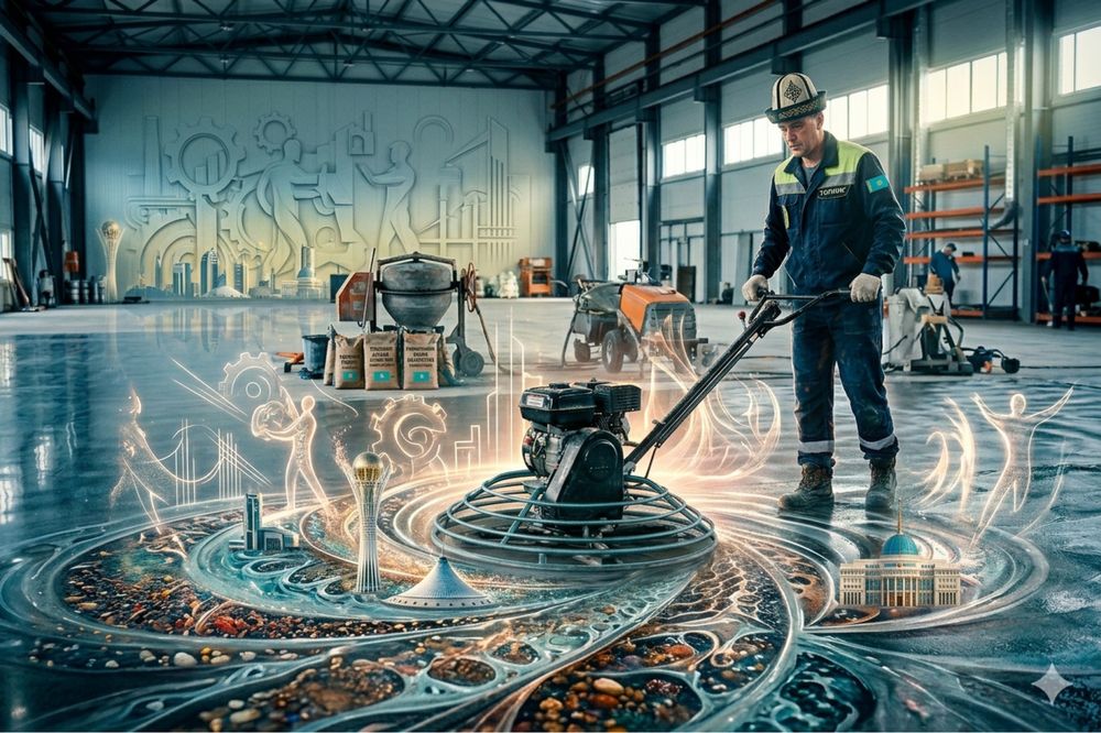 Промышленные полы Топпинг бетонные износостойкие для складов и паркинг