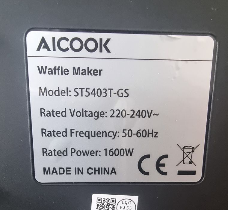 Гофретник Aicook 1600w