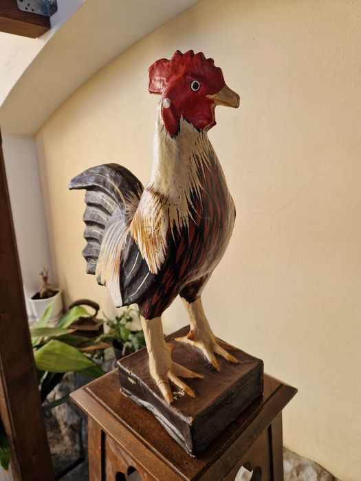 Страхотна голяма антикварна фигура- Папие Маше