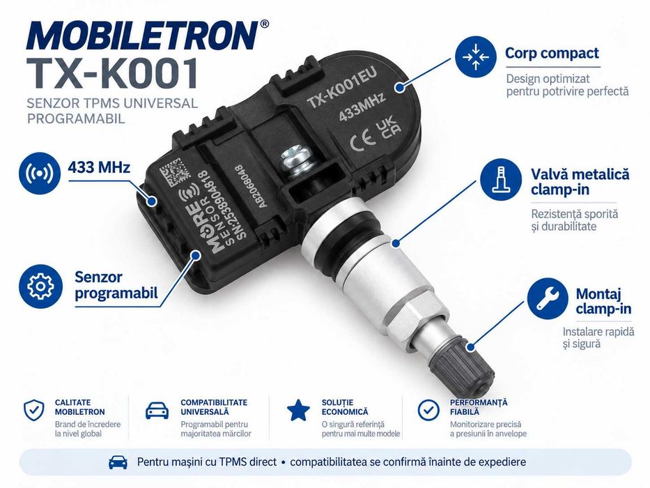 Senzor presiune roti TPMS Toyota Mobiletron