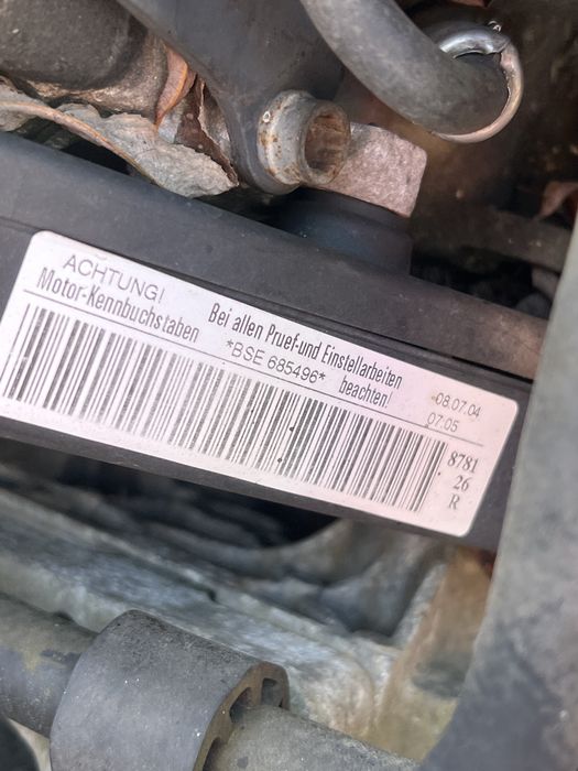Motor complect fara anexe Audi BSE 1.6 benzina