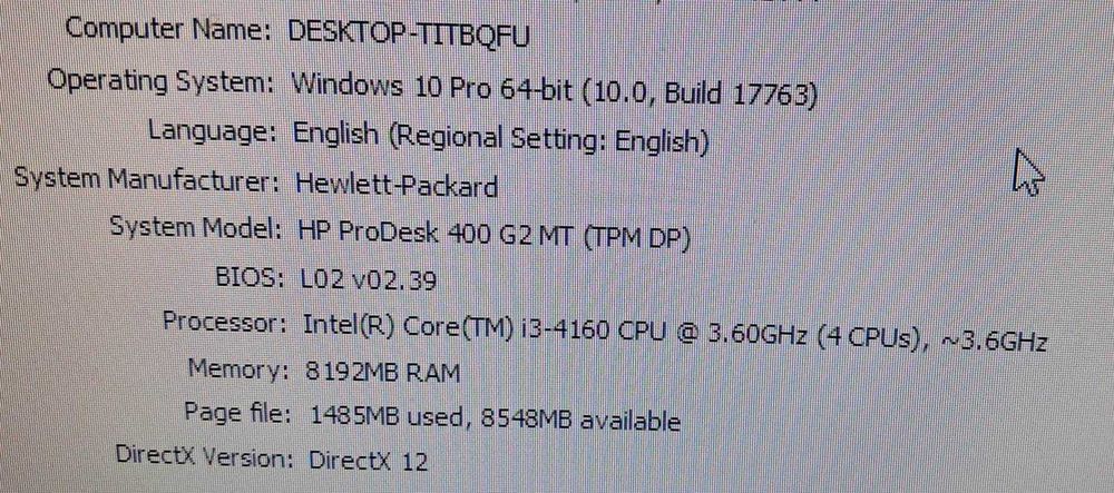 PC i3 4160 - 8 GB RAM-HDD 500 GB-video GT 720 - CS GO