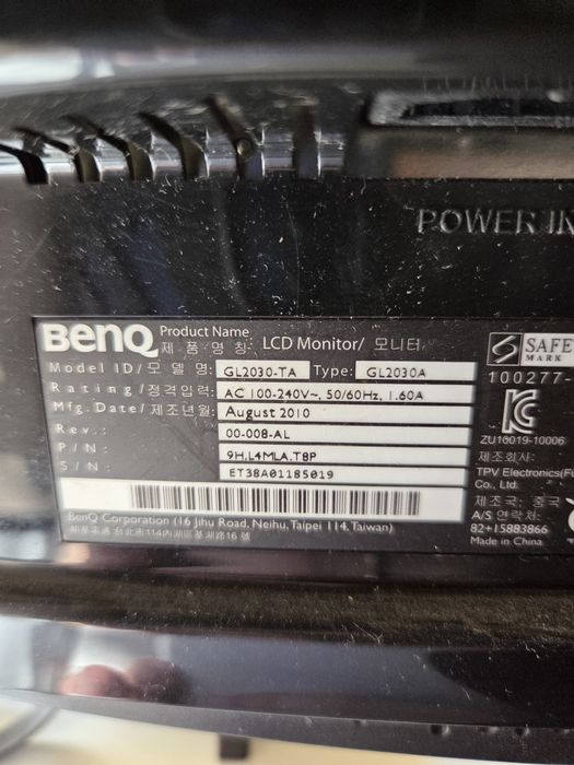 Монитор 20" Benq Gl2030