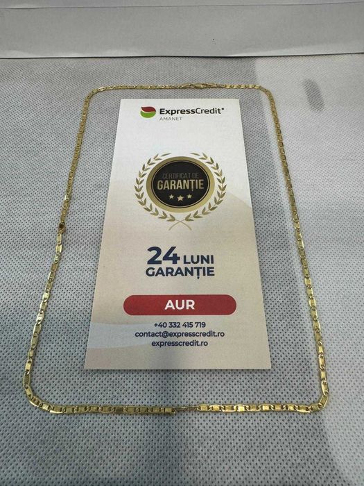 (Ag41) Lant aur, 14K B5812.4 - Certificat de garanție!