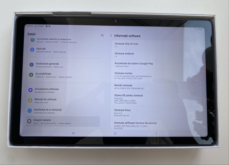 Tableta Samsung Galaxy Tab A7 (SM-T500) 32GB Wi-Fi – Pachet Complet, Ca Nouă