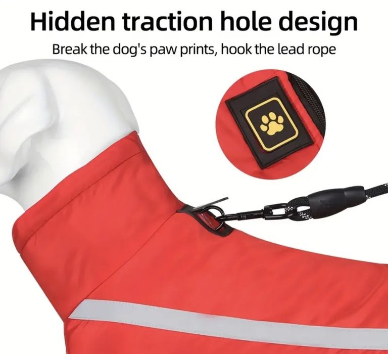 Розова зимна дрешка за куче 16-20 кг