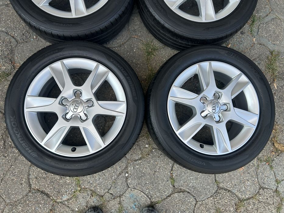 Jante aliaj 5x112mm, anvelope vara 205/55 R16, Audi A3, A4 B6, B7, VW, Seat, Skoda