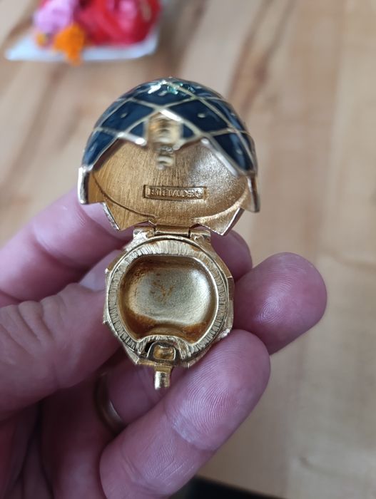 Estee Lauder Blue Gem The Collector's Egg Solid Perfume Compact