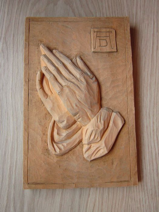 cadou deosebit sculptura Maini dupa Albrecht Durer, Germania 1969
