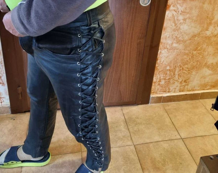 Мото екипировка естествена кожа яке, панталон, боти