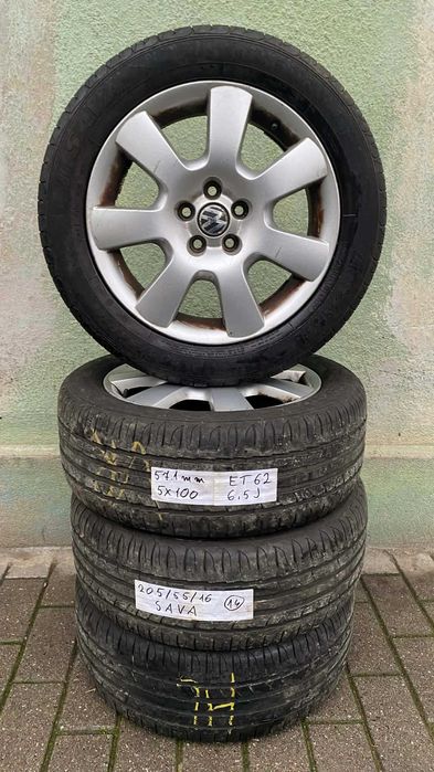 jante vw golf 4 bora skoda audi seat 5x100 IARNA 205 55 16 DOT 2023-24