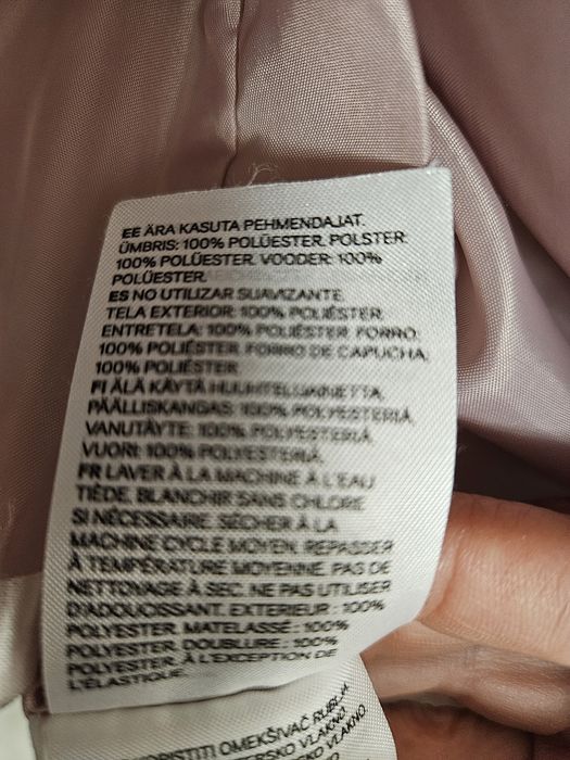 Geacă iarnă fete 4–5 ani, roz, călduroasă