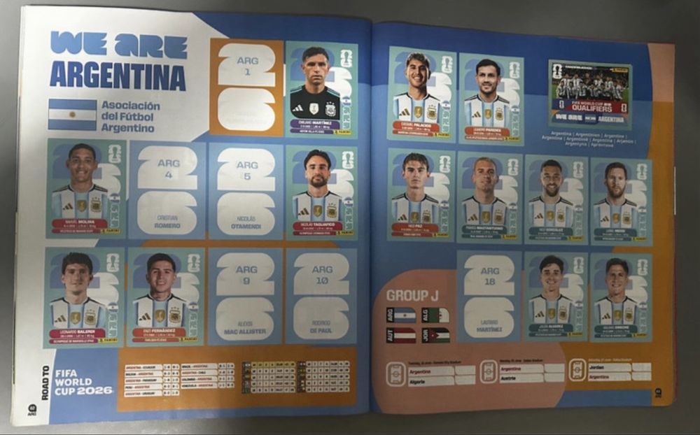 Panini World Cup 2026 Album 70% completat(685/980) + 205 Dubluri + Pocket Tin