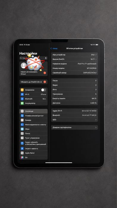 iPad Pro 11"  1 Gen / хорошее состояние / без ремонта