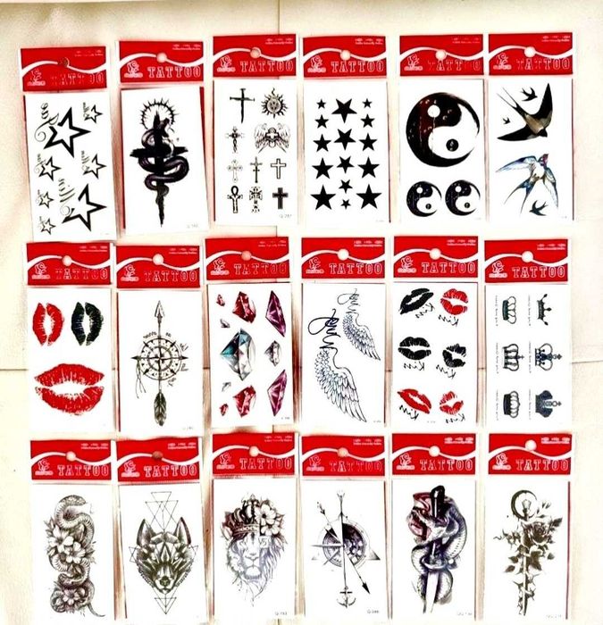 Tatuaje temporare Set 3 Bucăți , aplicare rapida cu apa