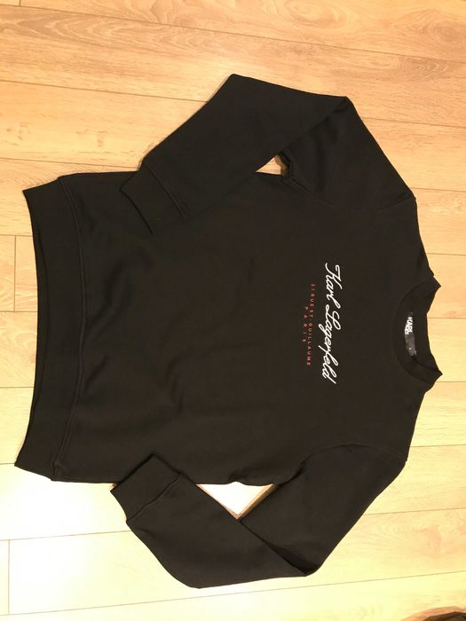 Оригинална унисекс блуза Karl Lagerfeld, черна, размери: L и XL