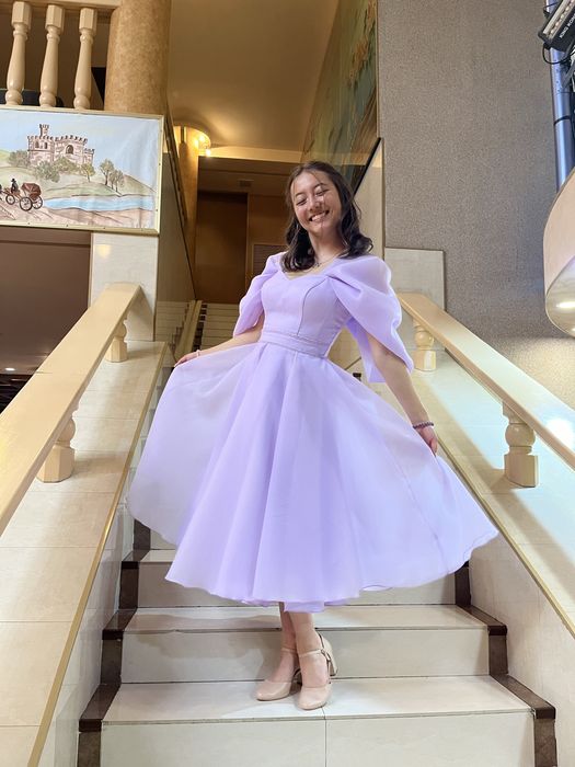 Сиреневое Вечернее платье