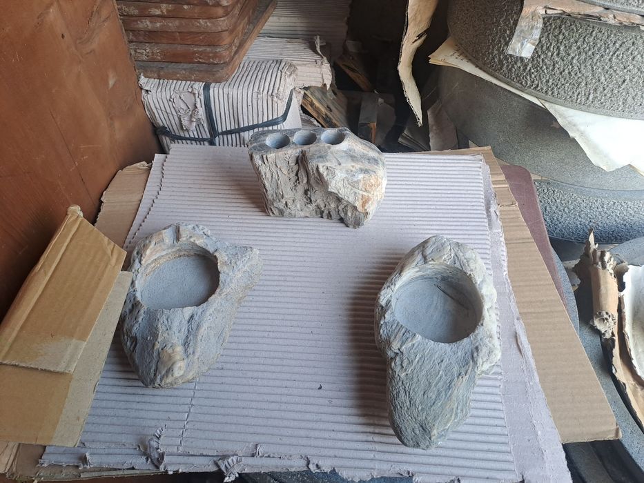 Речен камък, Диспенсър, вулкничен лава камък.сапунерка и пепелник