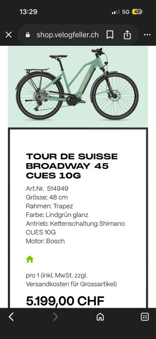 Tour de suisse E- BIKES. 45kh.