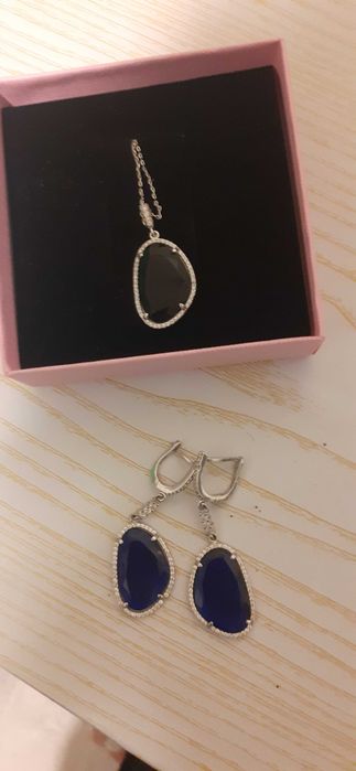 Set bijuterii argint si pietre