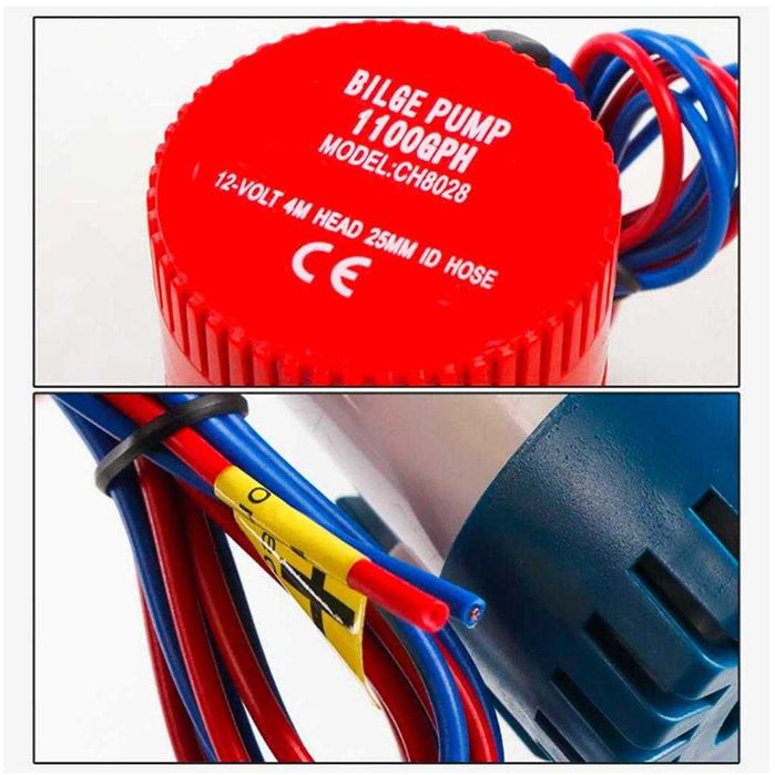 Отводнителна потопяема помпа, 12V, 1100GPH