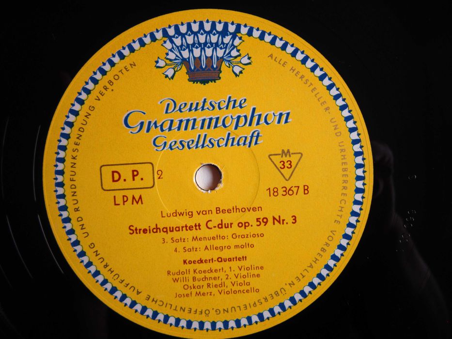 rar vinil Koeckert Quartett Cvartete Coarde Beethoven Germany 1960
