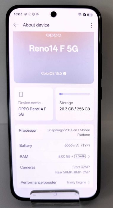 (AG35 B 34789) Telefon Oppo Reno 14F 5G - 870 Lei Garantie 2ani!