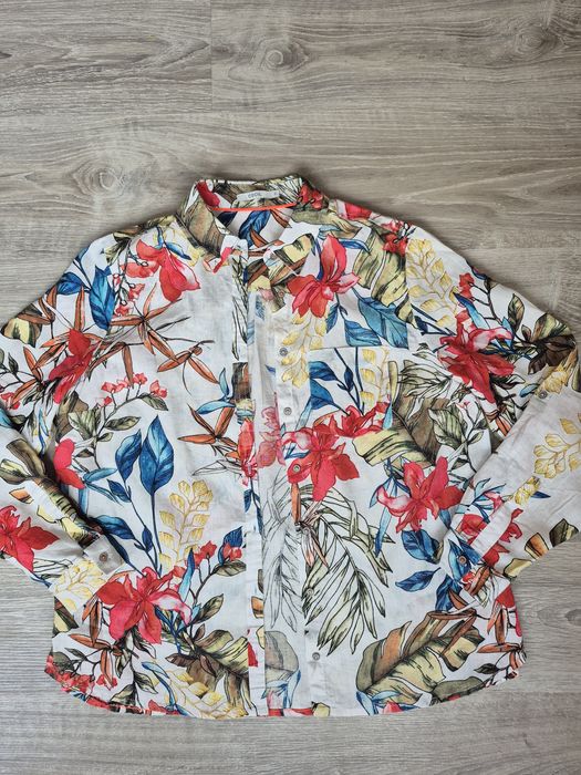 Ленена риза с тропически принт CECIL | 100% Лен | Размер S