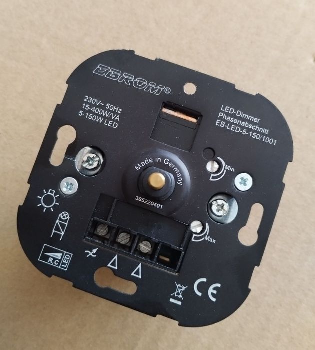 Dimmer EBROM cu LED-uri de control de fază, variator rotativ
