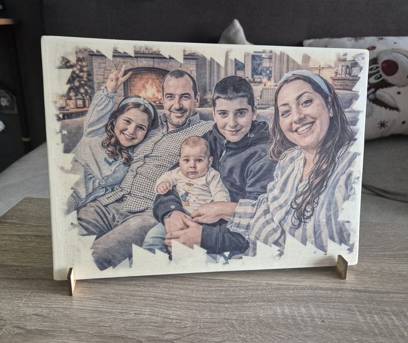 Дигитални карикатури и снимки върху дърво