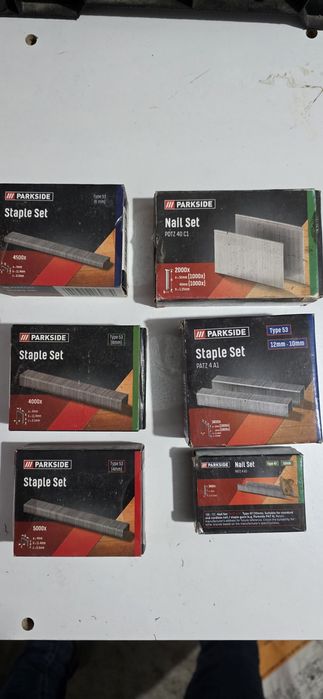 Capse si cuie metalice pentru pistol capse, apiterie