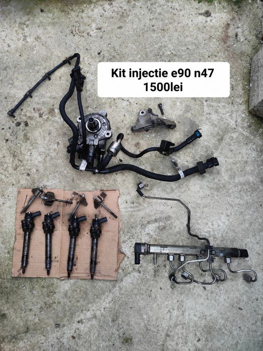 Kit injectie bmw e90 n47 d20c 184cp, injectoare bmw n47, pompa inalta bmw n47