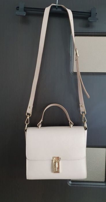 Geanta din piele roz cross body