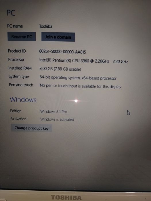 Laptop Toshiba Satelite L50 Intel Pentium