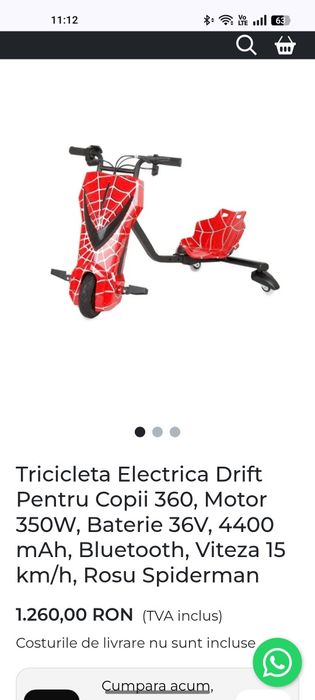 Tricicleta electrica drift de 350 W